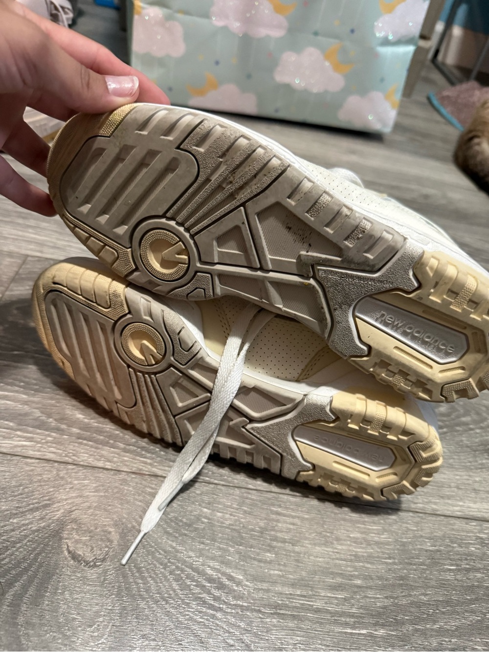 New Balance Women's Cream & White High-Top Sneakers — Classic Lace-Up - Picture 3 of 4